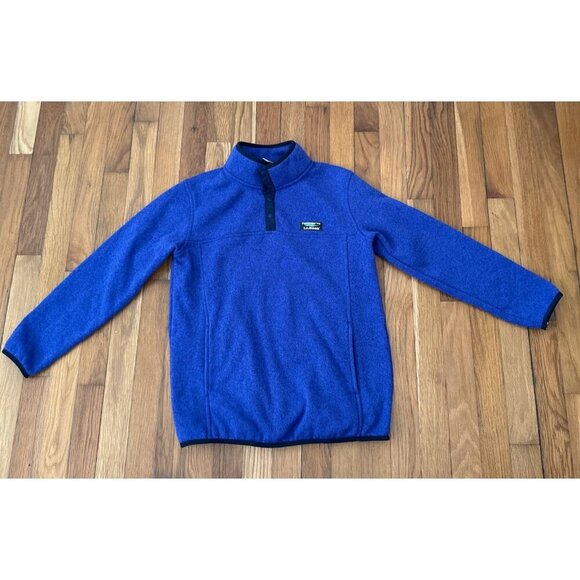 L.L. Bean Girl's 1/4 Snap Sweater Fleece Pullover, Size Large (14/16) Purple - Picture 1 of 5